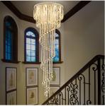Modern Double Spiral Staircase Lustre Crystal ceiling lights for entrance