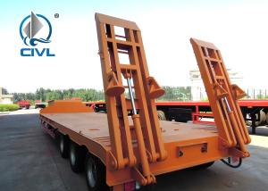Quality 40-60 ton low flatbed semi-trailer hydraulic ladder for transporting construction machinery wholesale