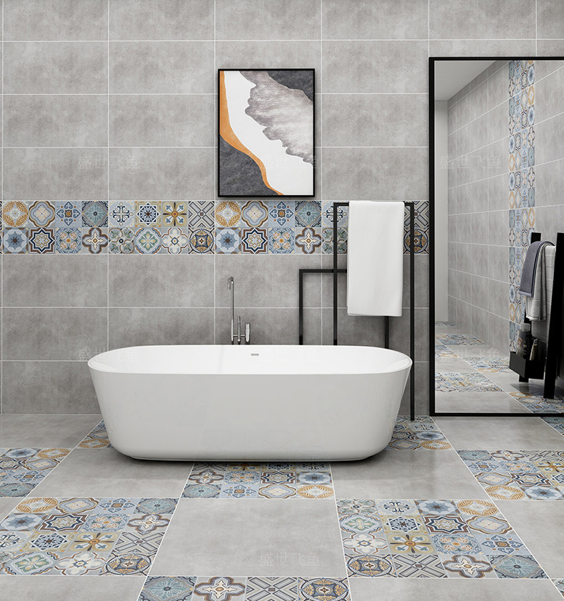 Interior Decorative Antibacterial 600x600 Mm Modern Porcelain Tile