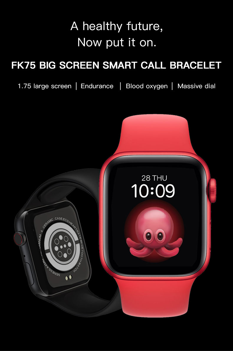 HL75 Smart watch 1.69 Inch IPS Heart Rate Fitness Tracker HD Screen 240*240