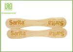 Natural Wood Sticks Disposable Ice Cream Spoons With Logo Engraved