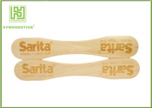 Quality Natural Wood Sticks Disposable Ice Cream Spoons With Logo Engraved wholesale
