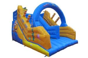 Quality Fire Retardant Large Inflatable Dry Slide 0.5mm PVC Tarpaulin wholesale
