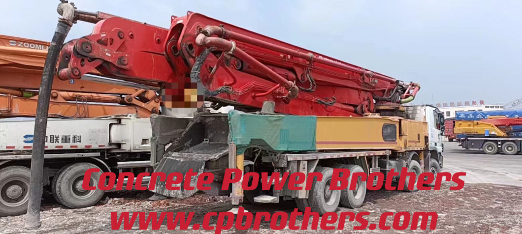 Putzmeister 56m Benz Machinery Concrete Equipment Concrete Placing Boom Pumping Machine Second Hand Truck Mounted Concrete Pump Cost Price