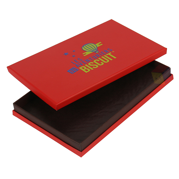 2 Piece Lid and Base Rigid Cardboard Biscuit Box for Eco-Friendly Packaging