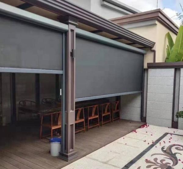 500cm Electric Blackout Shades Light Filtering 110V Outdoor Roller Blinds For
