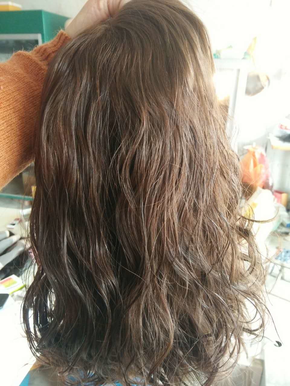Brazilian Virgin Hair Jewish Wigs #4 Hair Color 16 Inches Body Wave In Stock