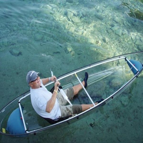 6mm Pc Transparent Canoe Durable With UV Protective Layer Two Persons Capacity