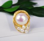 Pearl Earring Set Metal Gold Plated Dangle Earrings Heart Butterfly Hoop Earring