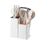 Kitchen Cooking Tool Set Food Grade Silicone Wooden Spoon Set for Customer