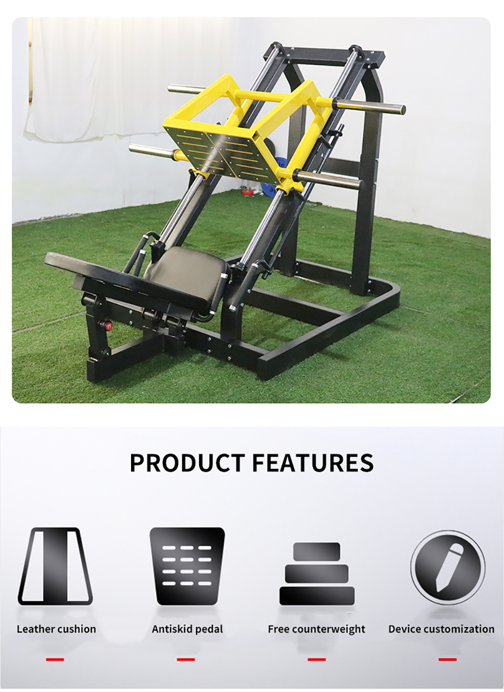 Fitness Gym Equipment Hammer Strength Plate Loaded Linear Leg Press Commercial Fitness Equipment