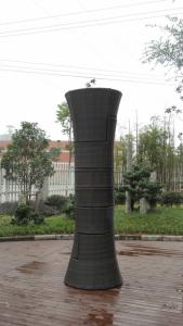 Quality Outdoor Garden Half Round Black Cane Bullet Sofa , Waterproof wholesale