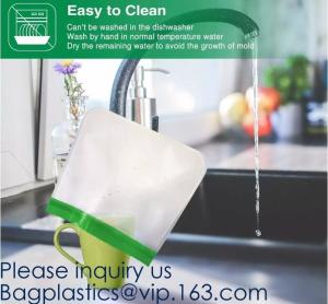 Quality FOOD GRADE SILICONE: Strong, Thick 100% Durable Silicone Food Bags, Non-Toxic, Non-Leaching Hygienic And Reusable Food B wholesale