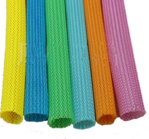 Quality Automatic Telescopic 20mm Circular Braided Mesh Tube / Colored Round Snake Skin Mesh Protection Tube wholesale