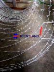 1000mm High Tensile Strength Concertina Barbed Wire 15m 68coils