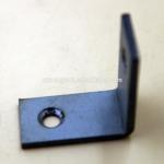 ISO9001 Rohs CE Stamping Parts Black Metal L Flat Shape Mounting Bracket for