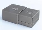 Gift Packaging Women'S Jewelry Box , Fashional Grey Leather Jewelry Case