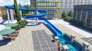 Quality Fiberglass Custom Water Slides Huge Adult Fast Flowing 8mm thick wholesale