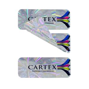 Quality Silver Tamper Evident Hologram Stickers , Waterproof Vinyl Adhesive Label wholesale