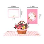 Flower Gift 3d Christmas Cards , Recyclable 3d Pop Up Cards