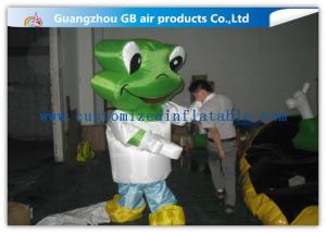 Quality Green Head Frog Inflatable Cartoon Characters Inflatable Animal Costume Adult Size wholesale