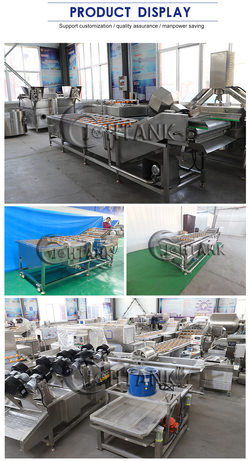 Mufti Function Fruit And Vegetable Processing Line Food Grade Bubble Washer