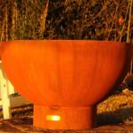 Wood Burning Corten Steel Round Fire Pit For Outdoor Camping