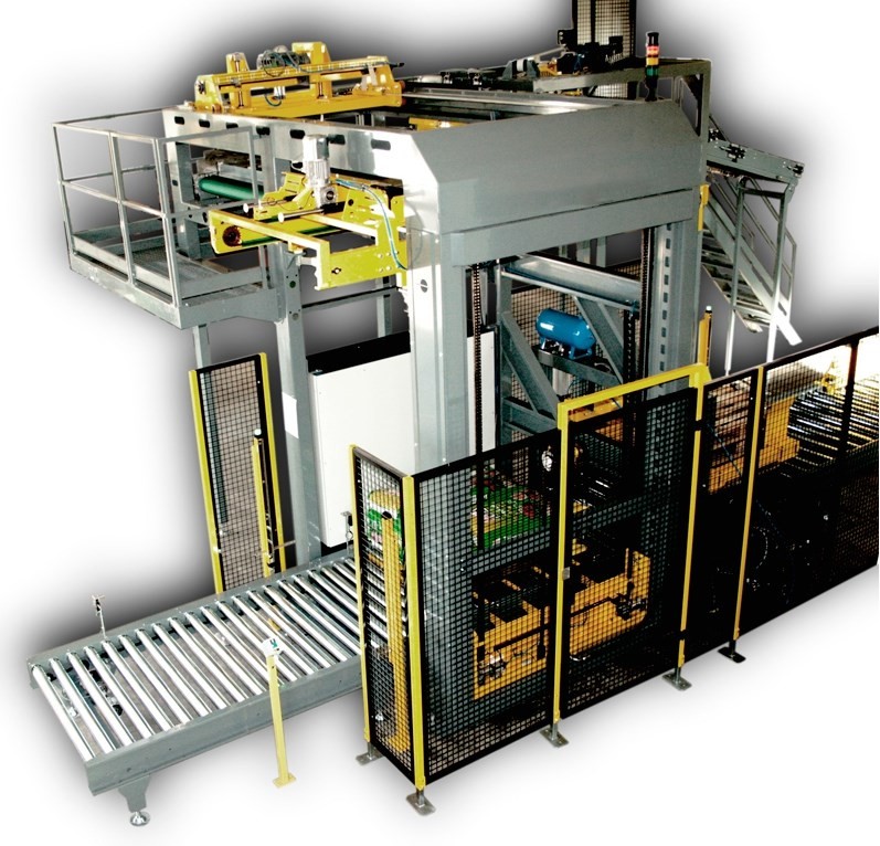 Conventional Palletizer Line Lift Bottle Depalletizer Machine Film Pack 20kg