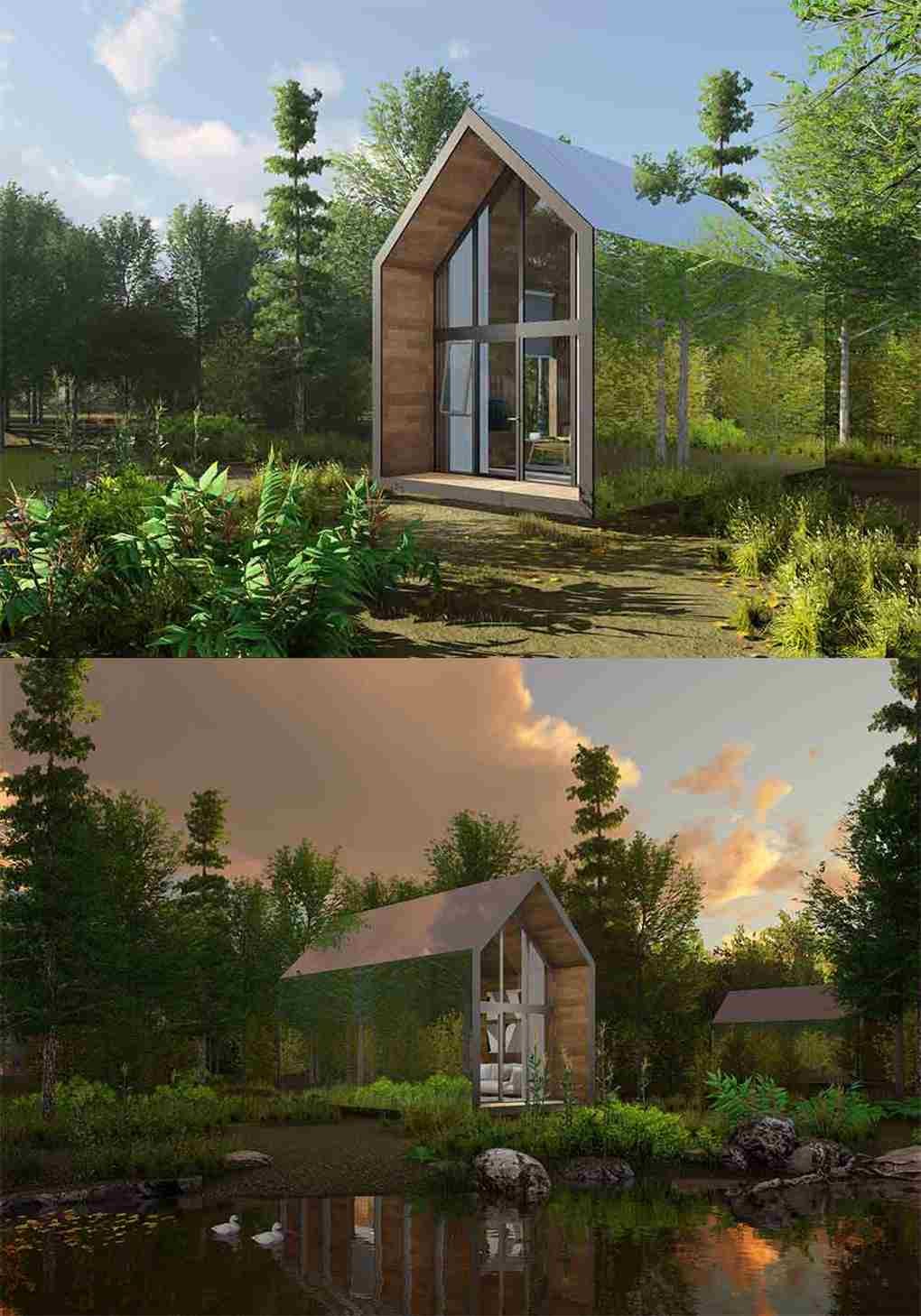 Deluxe Prefab Loft Homes / Prefab Modular House Fire Resistant For Resort Hotel