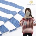 Dye Striped Knit Fabric Spring Skin Friendly Blue And White For Sweatshirt