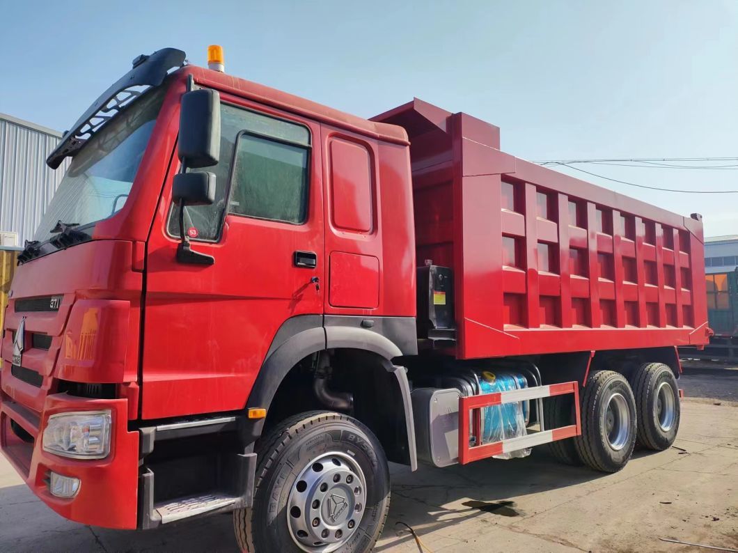 Low Price Tipper Truck Construction Dump Trucks for Sale Red Transportation Truck HOWO 6*4 371HP