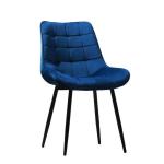 Modern Grey Velvet Tufted Dining Chairs Padded Dining Chairs For Hotel Apartment