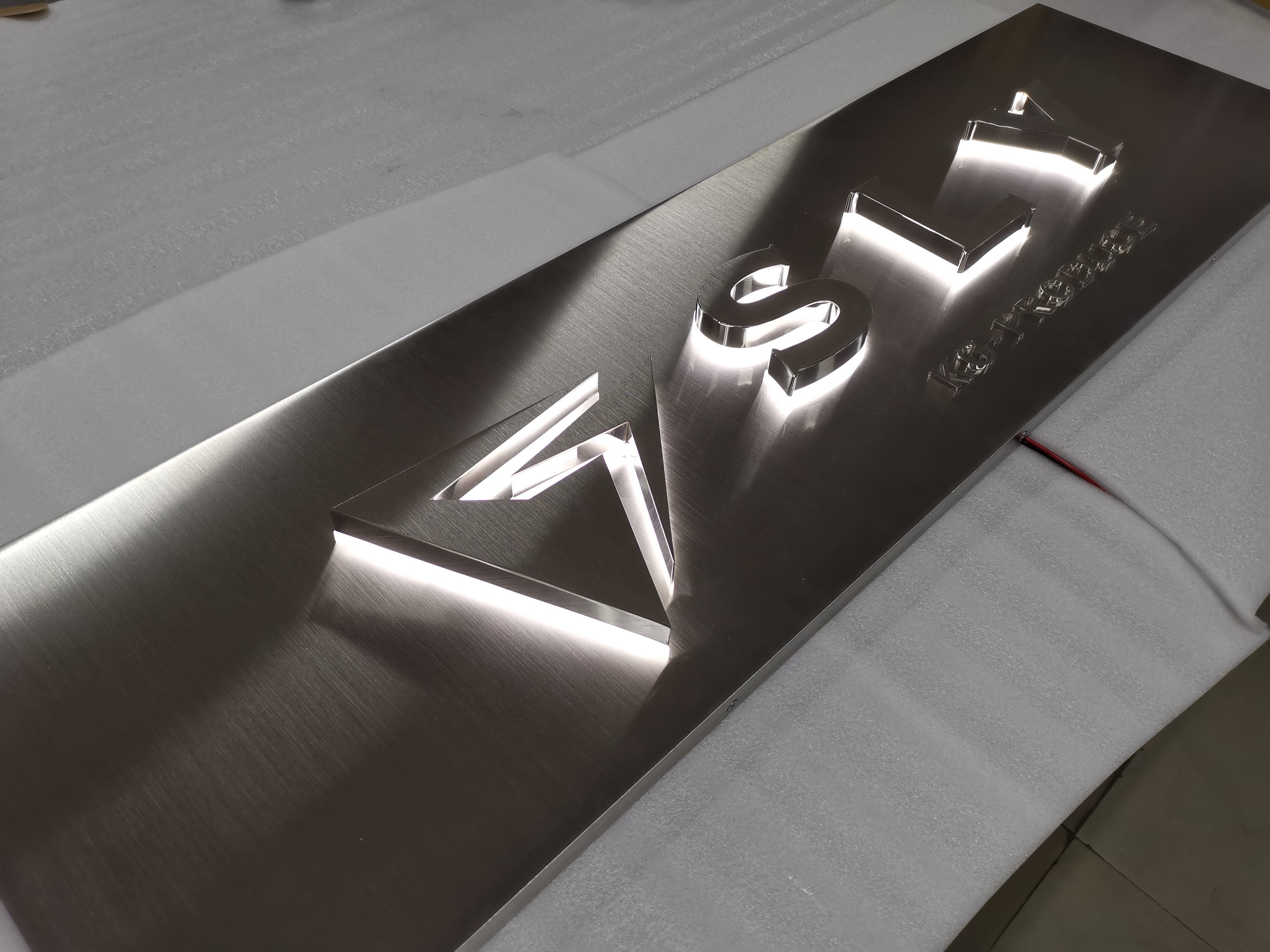3d Acrylic And Stainless Steel Channel Letter Sign Custom Led Letter Sign Backlit Channel Letter Sign