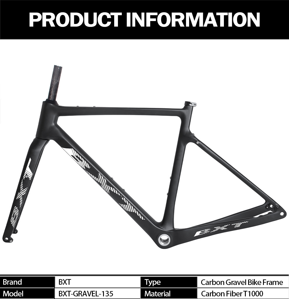 Mechanical Carbon Gravel Bike Frame Road Racing Bicycle Toray Carbon Fiber Bike Frame 700C