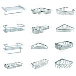 SUS304 Bathroom Wire Basket Stainless Steel Bath Shower Caddy Waterproof