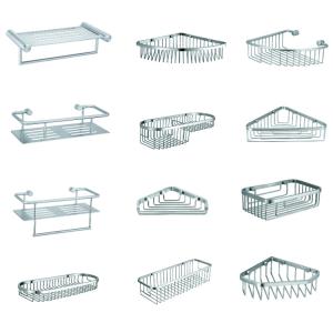 Quality SUS304 Bathroom Wire Basket Stainless Steel Bath Shower Caddy Waterproof wholesale