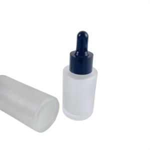 Quality Luxury 13/415 Empty Dropper Bottles Cosmetic Frosted Clear Amber wholesale