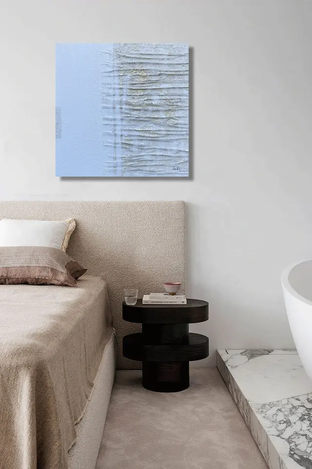 Modern Geometric Mdf Abstract Relief Painting For Living Room Canvas Support Home Decor