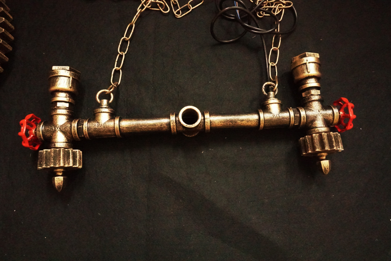 Vintage Loft Pendant Lamps Gear Clain Lights Water Pipe Arm Bar Restaurant Industry lamp(WH-VP-196)