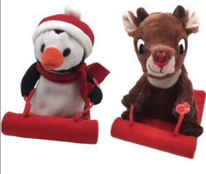Quality Christmas 0.23M 9.06in Reindeer Stuffed Animal Cute Penguin Stuffed Animal Ski Toy wholesale