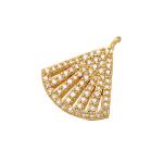 Copper CZ Seashell Cute Gold Dangle Earrings Pendant For Women Jewelry Making
