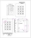 IP68 waterproof rugged 12 keys metal keypads