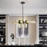 Modern Glass Tube Suspension lamp Living room Dining room scandinavian Castle