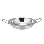 Food Grade 18-32cm Stainless Steel Pan Flat Bottom