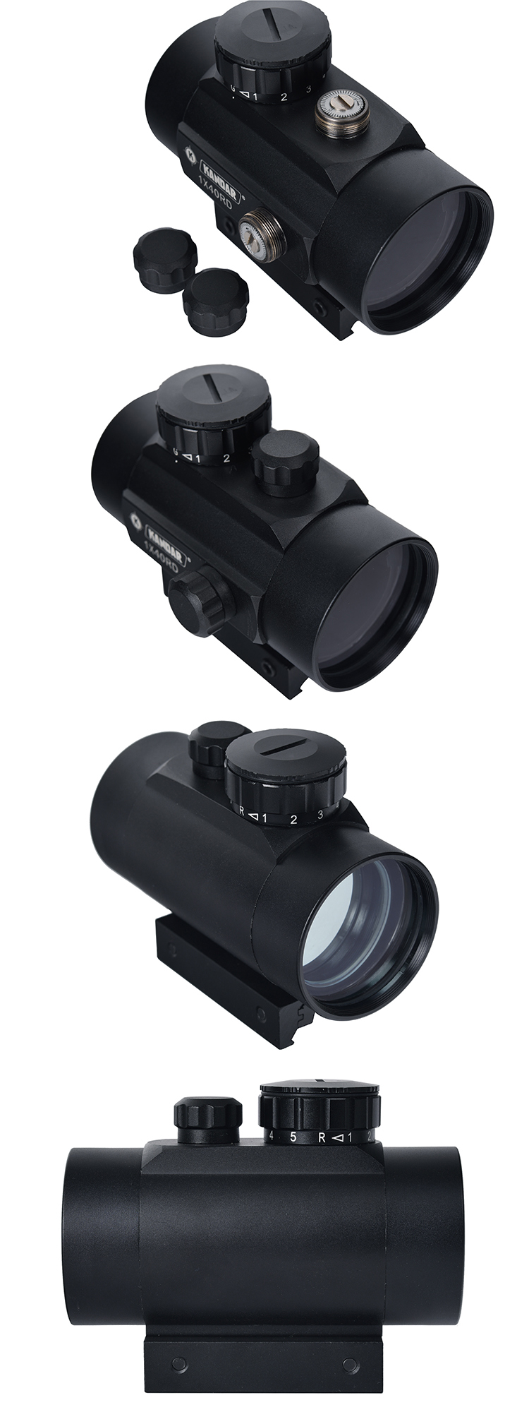 1X40 Tactical Red Green Reticle Reflex Sight with Maximum Output Power 0