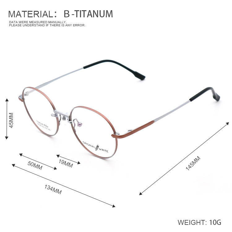 New Arrival Portable Trendy Β Titanium Glasses Frame Unisex 66362