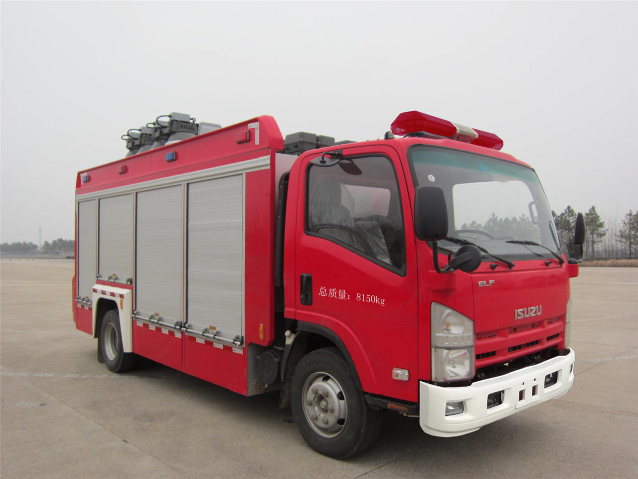 Strong Lighting Capacity 95Km/H Lighting Fire Truck with 360° Rotate Light Tower