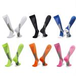 Polyester Long Soccer Grip Socks Knee High Soccer Socks Reducing Muscle