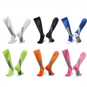 Quality Polyester Long Soccer Grip Socks Knee High Soccer Socks Reducing Muscle Vibration wholesale