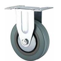 Quality light duty 4&quot; rigid grey rubber caster, 2.5 inch, 3 inch grey rubber castor, 4&quot; PVC caster, rubber fixed caster wholesale